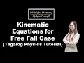 Kinematic Equations in Free Fall Tagalog