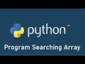 Program Mencari Searching Array Bahasa Pemrograman Python