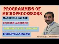 PROGRAMMING OF MICROPROCESSORS