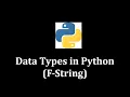 Data Types in Python F-String LearnWithMrRJ