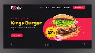 Create a Responsive Restaurant Website using HTML CSS JavaScript - Part 2