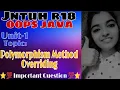 jntuh r18 oops Java programming unit1 polymorphism method overriding very important gunshot