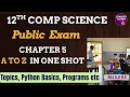 12th Computer Science Python - Chapter 5 A to Z