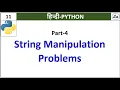 Part-4 Python Programming String Manipulation and Problems and Functions hindi