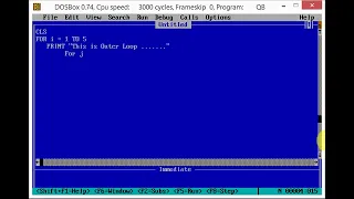 15 Tutorial on Nested FOR NEXT LOOP in QBASIC