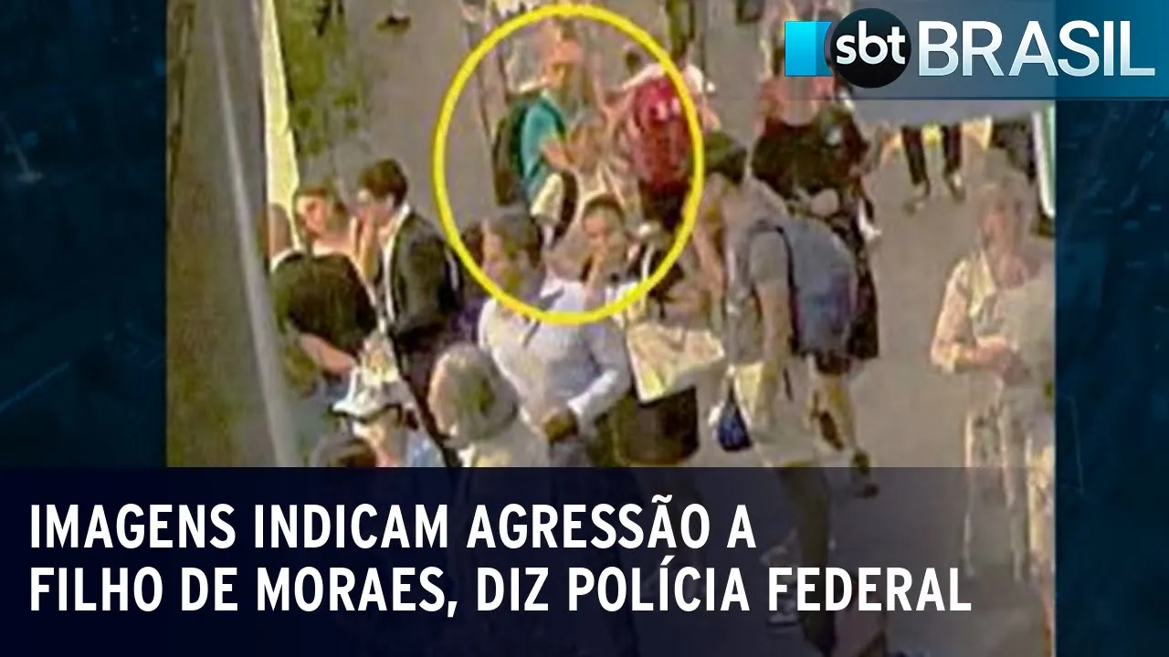 Imagens indicam agressão a filho de Moraes, diz Polícia Federal | SBT Brasil (05/10/23)