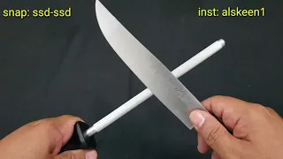 أسرع وأسهل طريقة لسن السكين على المسن الستيل دندنها