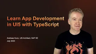 Learn to use TypeScript with UI5 Tutorial