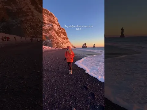 The changes of Reynisfjara black beach