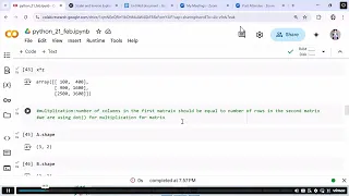PYTHON 24 FEB 2025 Matrix Operations Using Numpy Statistical Functions