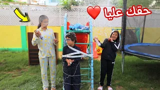 أمنية القوة تساعد أختها الصغيرة شوف حصل اية 