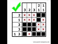Nonograms Tutorial - Solving an easy puzzle