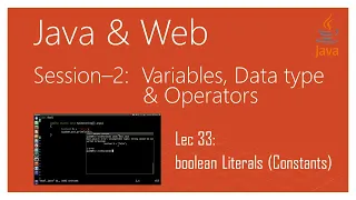 boolean Data Type in Java boolean Literals Constants in Java