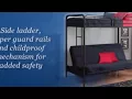 DHP Twin Over Futon Metal Bunk Bed