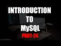 INTRODUCTION TO MySQL CLASS-24 MULTIPLE ROW FUNCTIONS