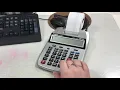 Totaling numbers on an adding machine ASMR - typing clicking