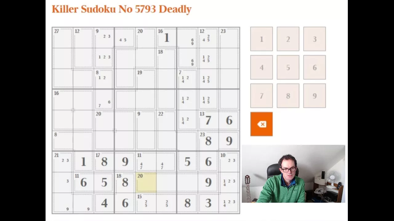 How to solve the Deadly Killer Sudoku: The Times 29 Dec