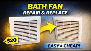 BATHROOM FAN NOT WORKING - EASY FIX How To Replace The Fan Motor Assembly NUTONE 690 997 696 696N