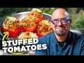 Michael Symon s Rice and Beef Stuffed Tomatoes Symon s Dinners Cooking Out