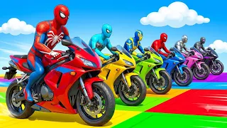 Spiderman rescue batman va iron man vs venom funny game GTA 5 super hero