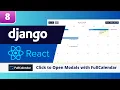 Django React FullCalendar Tutorial Open Modal when Clicking the Calendar