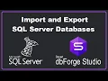 Import and Export SQL Server Databases using dbForge Studio 2022
