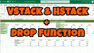Mastering Excel Formulas VStack HStack and DROP Functions for Data Manipulation