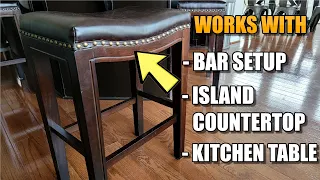 FULL REVIEW Christopher Knight Backless Faux Leather Counter Stools