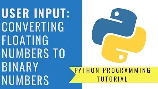 Python Programming - Converting Floating Numbers into Binary Numbers User Input