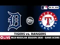 DETROIT TIGERS VS TEXAS RANGERS MLB Game Score Radio Play-by-Play - JUL 05 2026