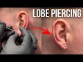 Download Lagu Lobe piercing | Quick ear piercing for this guy