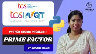 Prime Factors Program in Python TCS NQT Coding Questions 2026 Episode 1