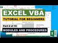 Excel VBA Tutorial for Beginners Part Modules and Procedures