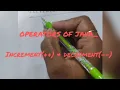 JAVA INCREMENT AND DECREMENT OPERATORS COMPUTER APPLICATION ICSE CLASS 9 10 BCA MCA BTech Mtech