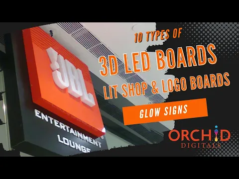 3D Acrylic Glow Sign Boards. 10 Types Of Premium Store / Shop Boards