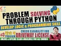 Check eligibility for driveway license program in python CSC it Class