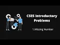 2 Missing Numbers CSES Introductory Problems Codenzyme