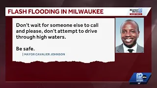 Be safe Milwaukee mayor urges residents to report flooded roads