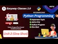 Python Unit 2 One shot B Tech 2nd year