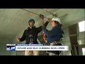 Trying the new zipline at Buffalo Riverworks