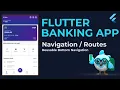 Refactor a Flutter Banking App with Reusable Navigation Routes