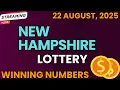 New Hampshire Day Lottery Results For - 22 Aug 2025
