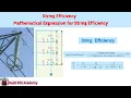 String Efficiency Mathematical Expression for String Efficiency Power System Analysis