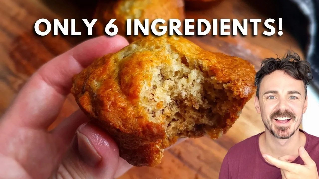 6 Ingredient Easy Vegan Banana Muffins