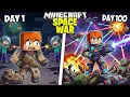 I Survived 100 Days in a SPACE WAR in Minecraft