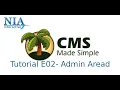 CMS Made Simple Tutorial 02 - Admin Area
