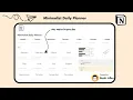 How to be a Minimalist Daily Planner in Notion