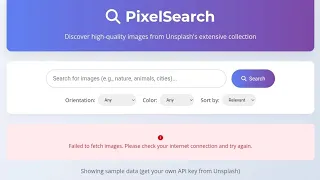 Image Search App Project using HTML CSS JavaScript Beginner Friendly Tutorial