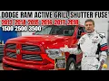 How to Find Active Grille Shutter Fuse code U11E9 or P1D73 on Dodge Ram 2013-2018