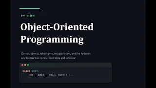 Lecture 12 Complete OOPs Object-Oriented Programming in Python